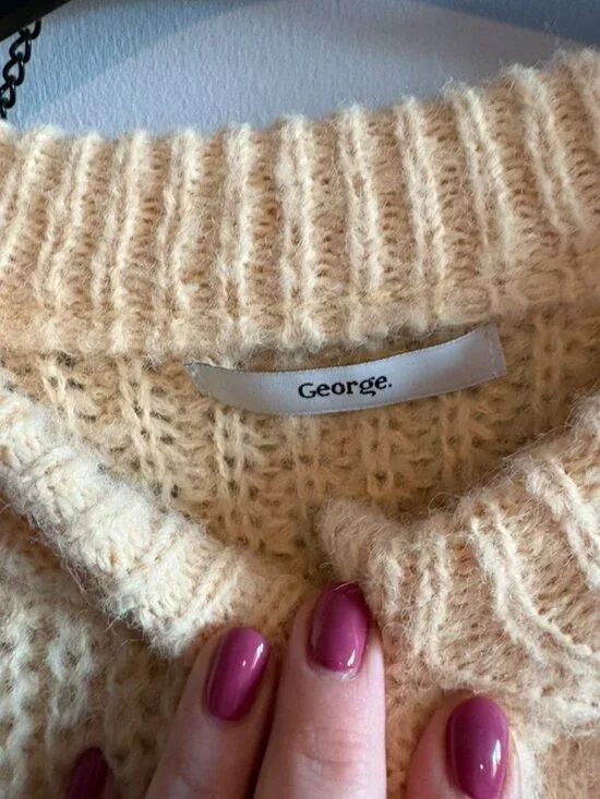 George yellow knitted cardigan size XL - Picture 2 of 3